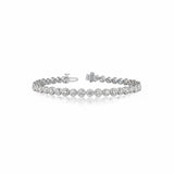 ADELINE Round Diamond Tennis Bracelet | 5.28 cts | 18K White Gold