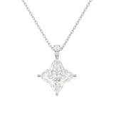 STELLA Bloom Diamond Cluster Pendant | 5.11 cts | 14K White Gold